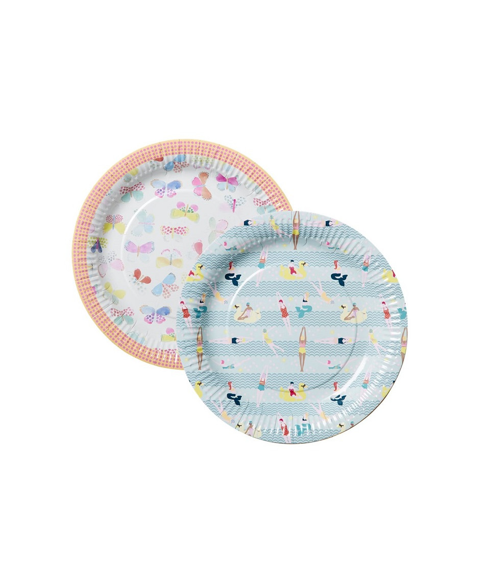 Rice paper plates swimster or butterfly