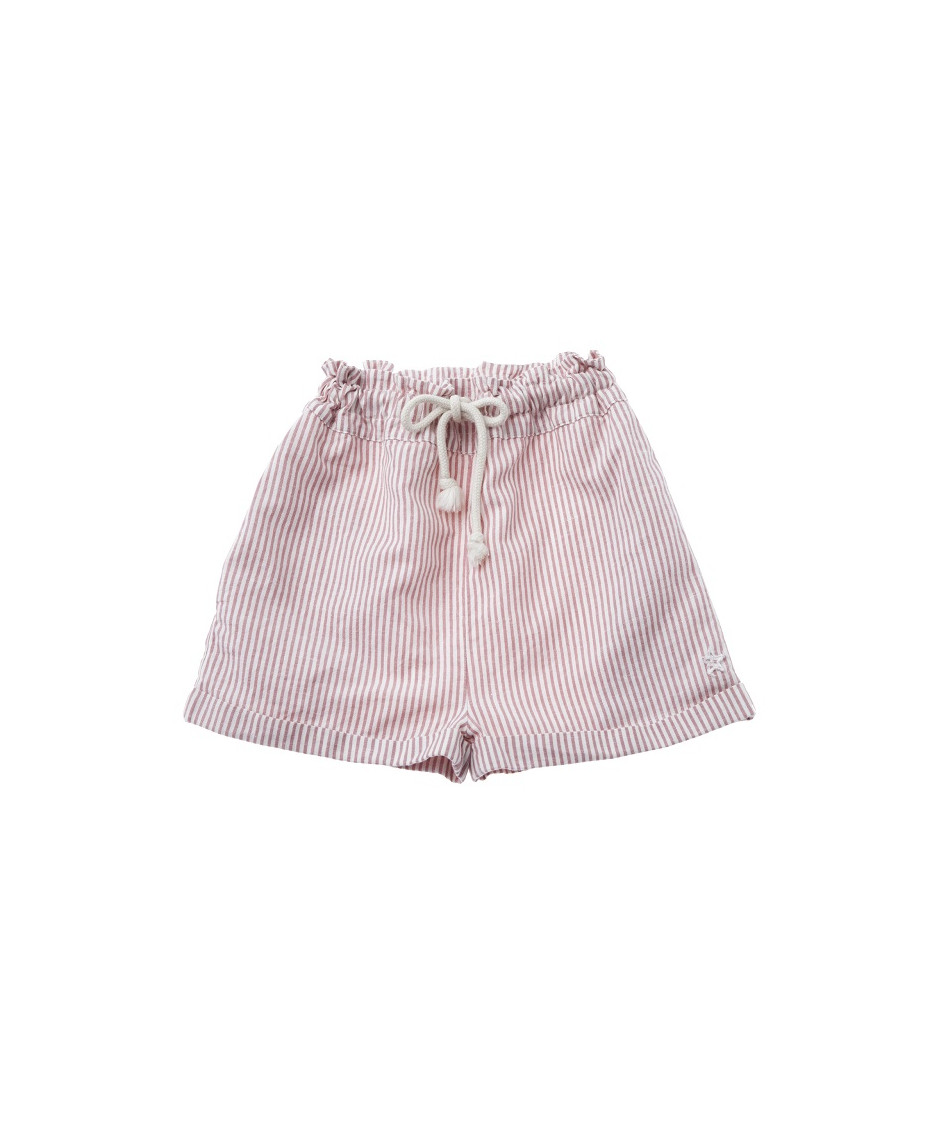 TOCOTO SHORTS WITH CORD STRIPED PINK
