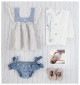 TOCOTO BABY SHORT DRESS BLUE