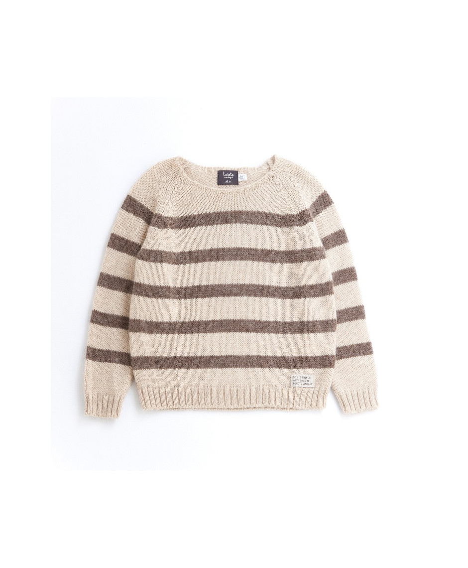 TOCOTO SWEATER BABY BROWN BEIGE
