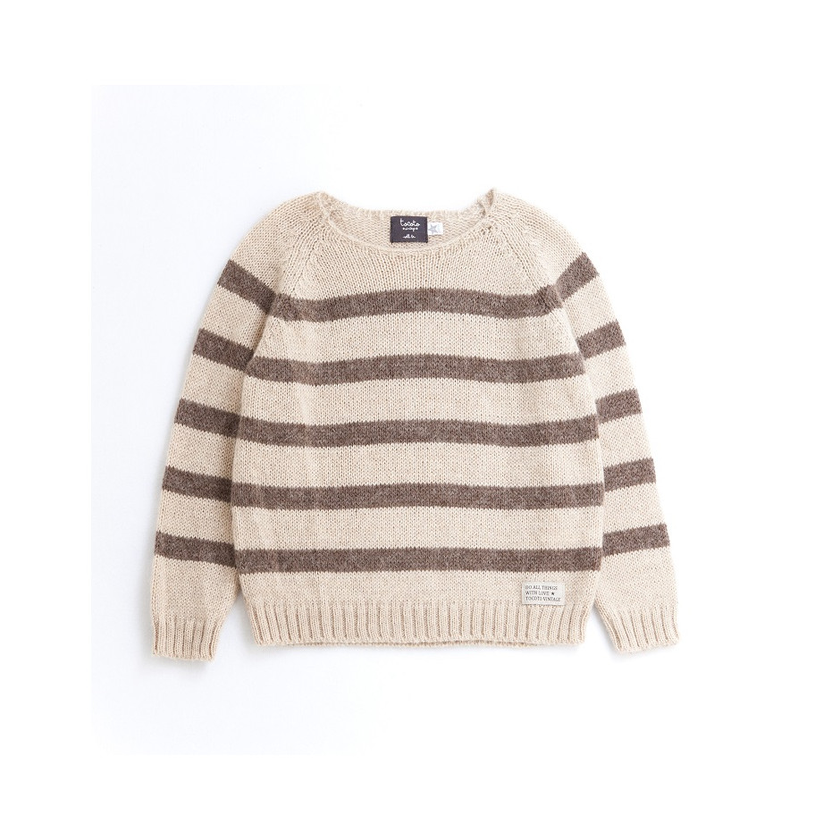 TOCOTO SWEATER BABY BROWN BEIGE