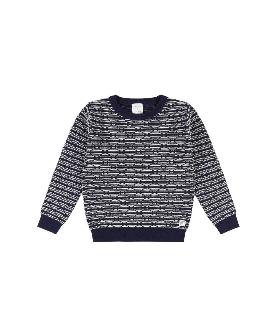 CARRÉMENT BEAU SWEATER ECRU MARINE