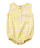 TOCOTO ROMPERS VICHY YELLOW