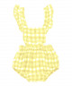TOCOTO ROMPERS SQUARES VICHY YELLOW