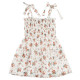 TOCOTO VINTAGE FLOWER DRESS WITH ELASTIC FROUNCED CORP